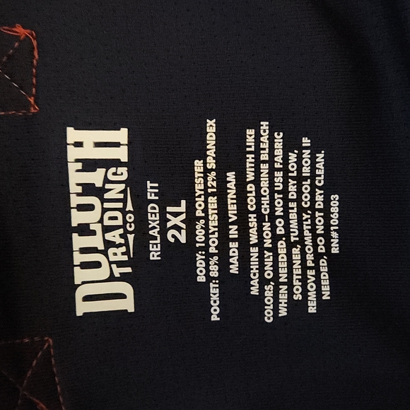 Duluth Trading Co Men's Top 2XL - Picture 5 of 5
